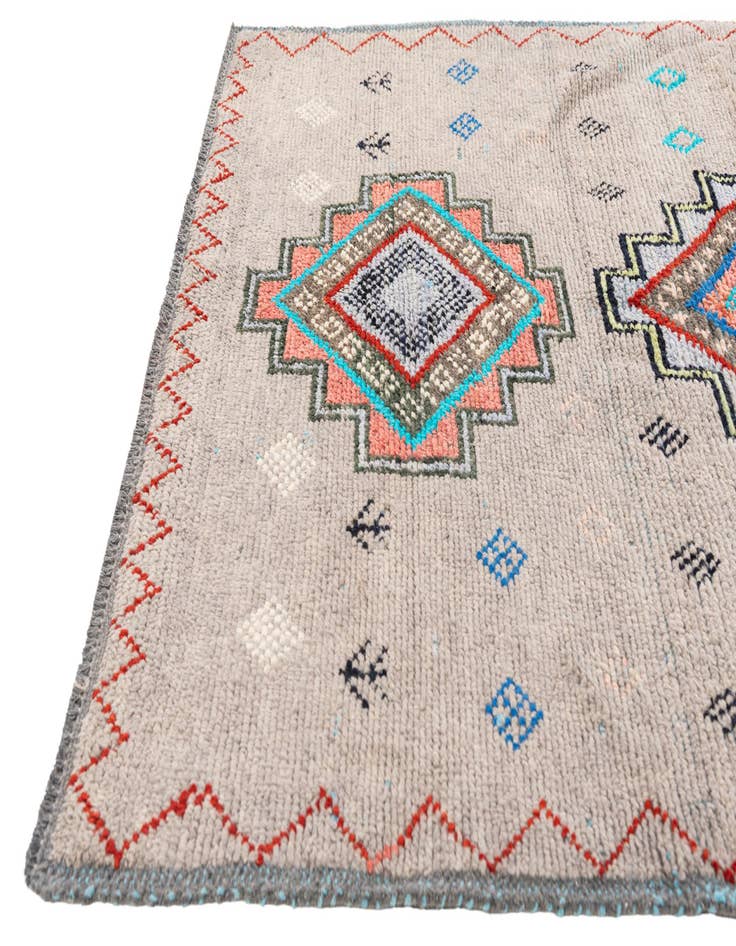 Detail image of 5' 2 x 15' Hand Knotted Moroccan Wool Runner Rug