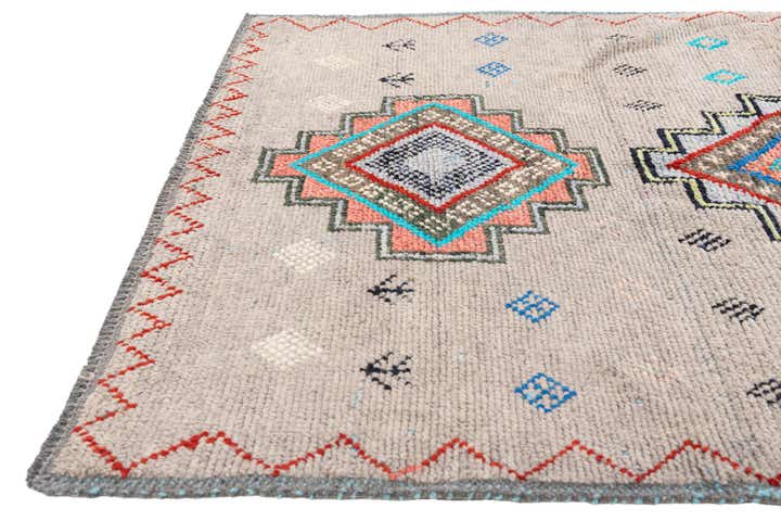 5' 2 x 15' Hand Knotted Moroccan Wool Runner Rug