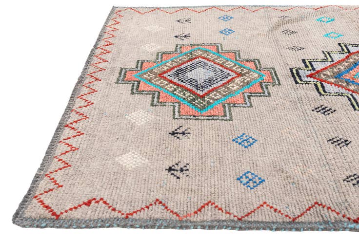 Detail image of 5' 2 x 15' Hand Knotted Moroccan Wool Runner Rug