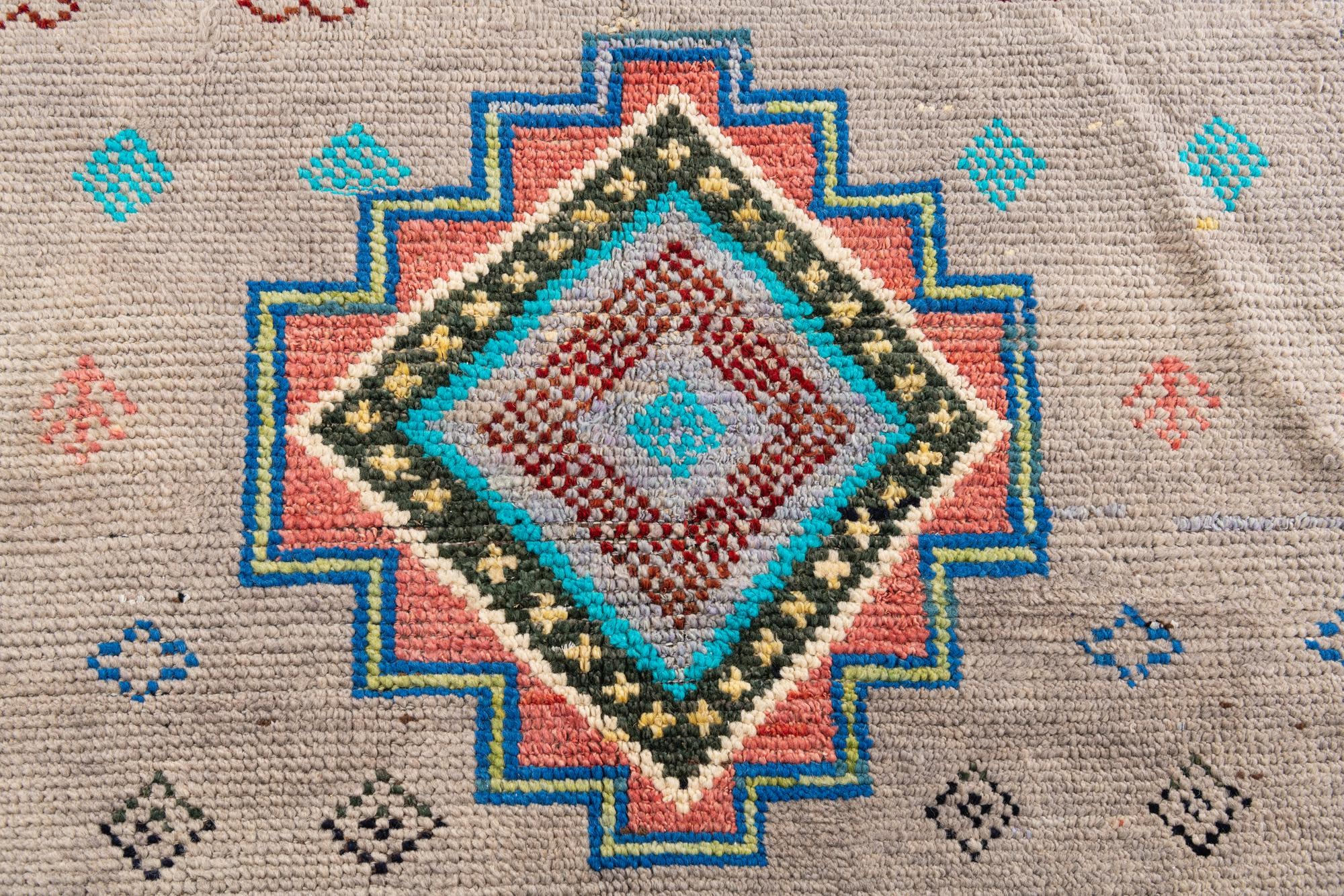 5' 2 x 15' Hand Knotted Moroccan Wool Runner Rug