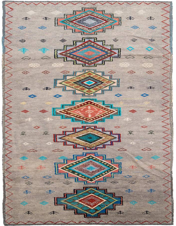Detail image of 5' 2 x 15' Hand Knotted Moroccan Wool Runner Rug