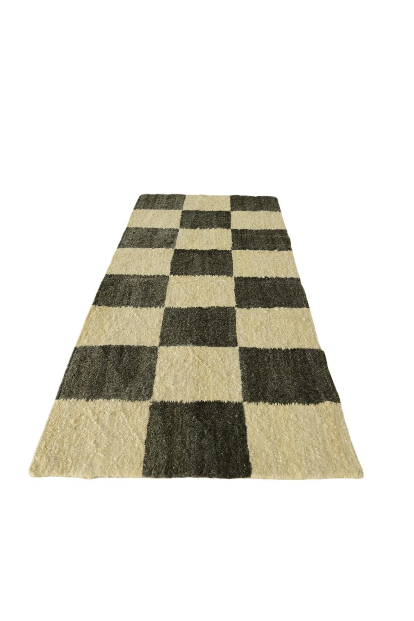 3' x 8' Hand Knotted Moroccan Wool Runner Rug