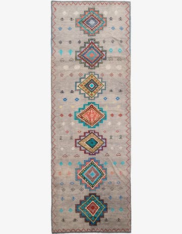 5' 2 x 15' Hand Knotted Moroccan Wool Runner Rug