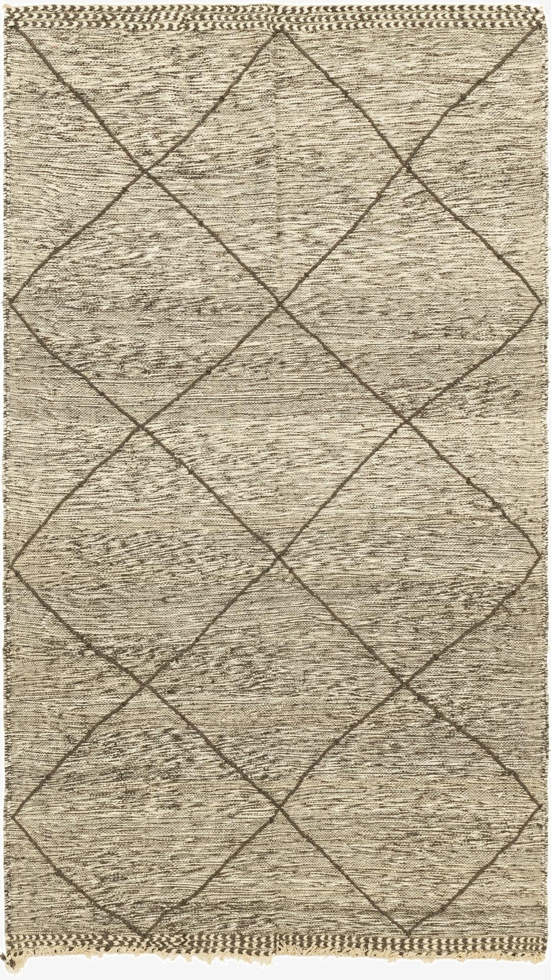 5' 4 x 9' 6  Hand Knotted Moroccan Wool Runner Rug