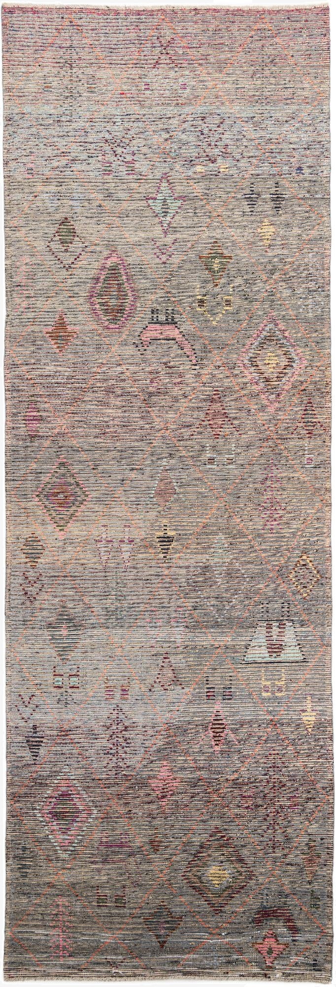 5' 3 x 15' 7  Hand Knotted Moroccan Wool Runner Rug