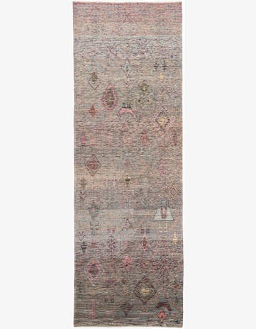 5' 3 x 15' 7 Hand Knotted Moroccan Wool Runner Rug