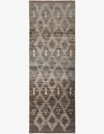 3' 3 x 9' 4 Hand Knotted Moroccan Wool Runner Rug
