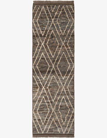 3' 1 x 9' 9 Hand Knotted Moroccan Wool Runner Rug
