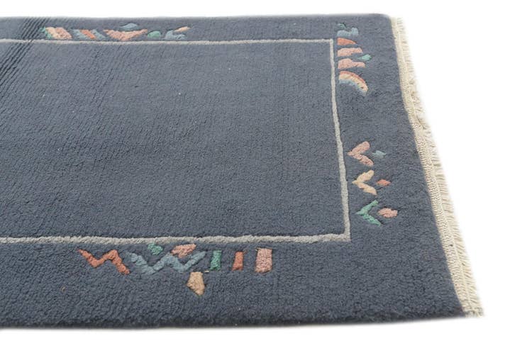 Detail image of 2' 4 x 4' 7 Hand Knotted Nepal Wool Runner Rug