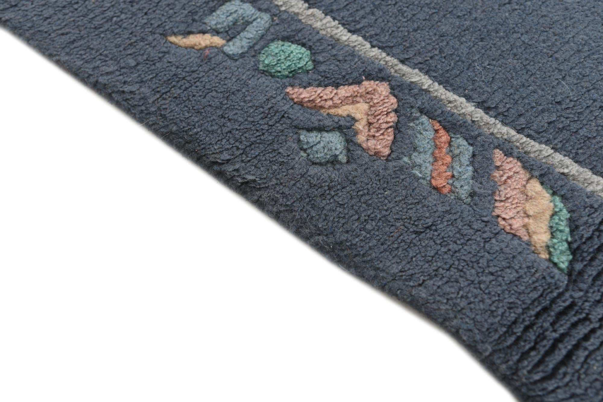 2' 4 x 4' 7 Hand Knotted Nepal Wool Runner Rug