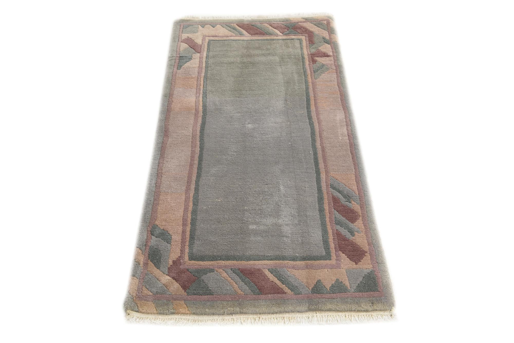 2' 3 x 4' 10 Hand Knotted Nepal Wool Runner Rug