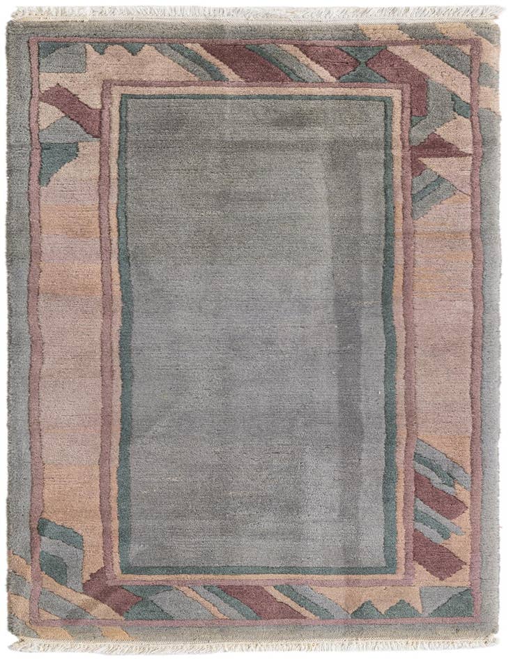 Detail image of 2' 3 x 4' 10 Hand Knotted Nepal Wool Runner Rug