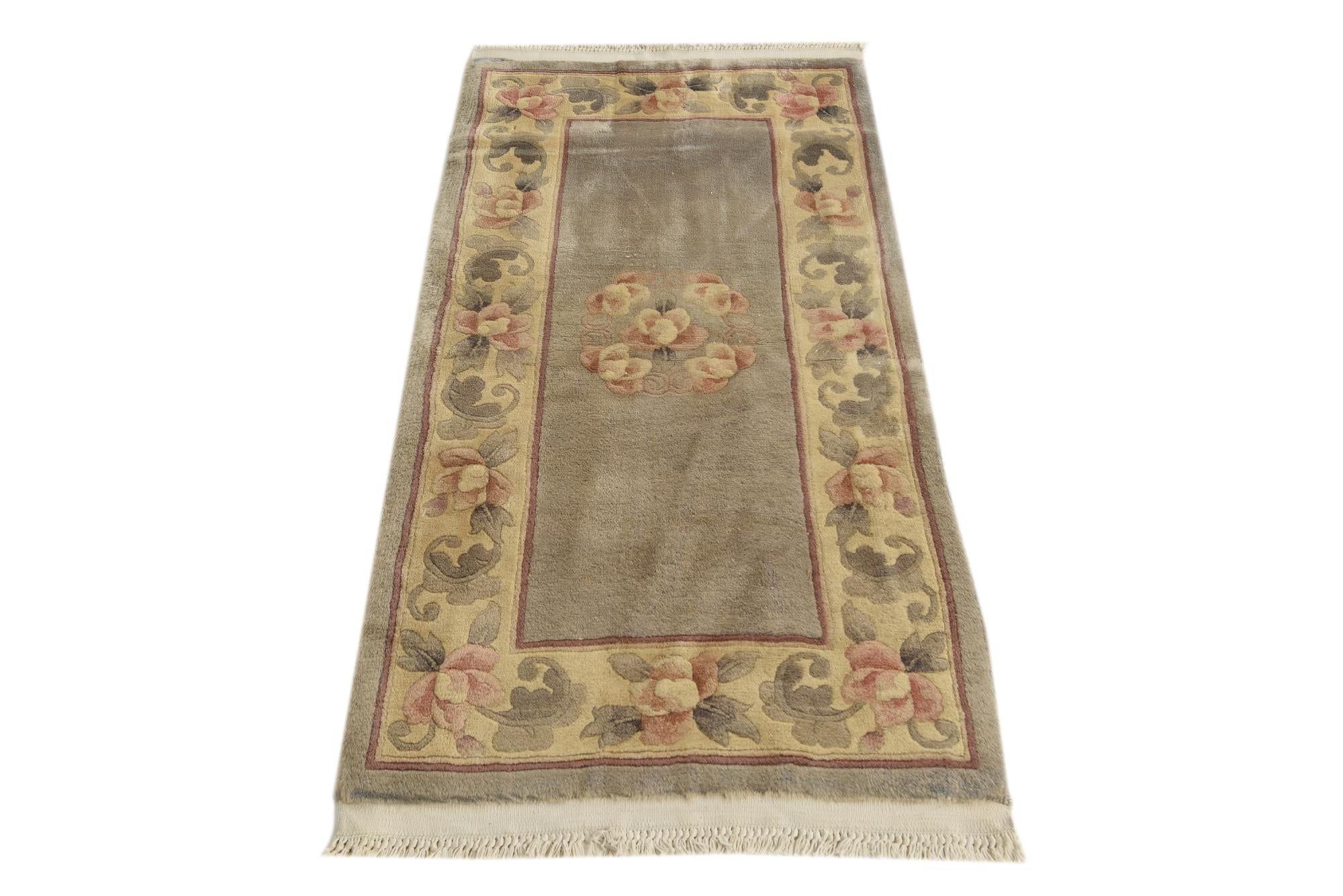 2' 3 x 4' 9 Hand Knotted Nepal Wool Runner Rug