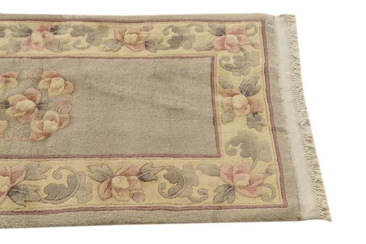 Detail image of 2' 3 x 4' 9 Hand Knotted Nepal Wool Runner Rug