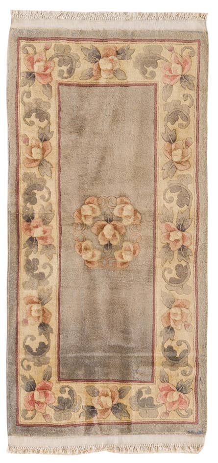 Detail image of 2' 3 x 4' 9 Hand Knotted Nepal Wool Runner Rug