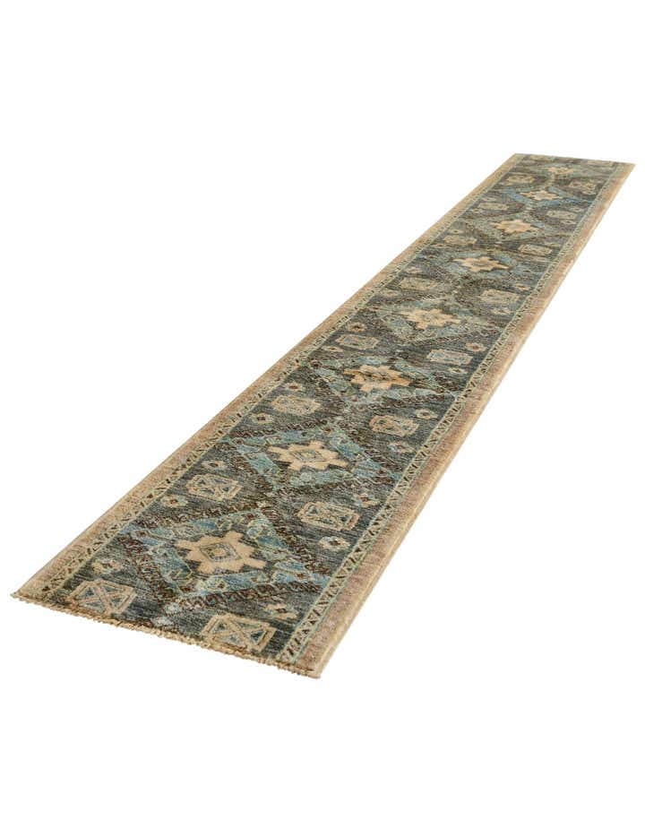 1' 9 x 11' 10 Hand Knotted Oushak Wool Runner Rug
