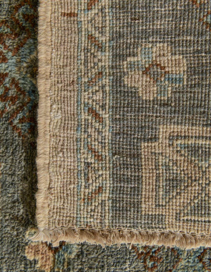 Detail image of 1' 9 x 11' 10 Hand Knotted Oushak Wool Runner Rug