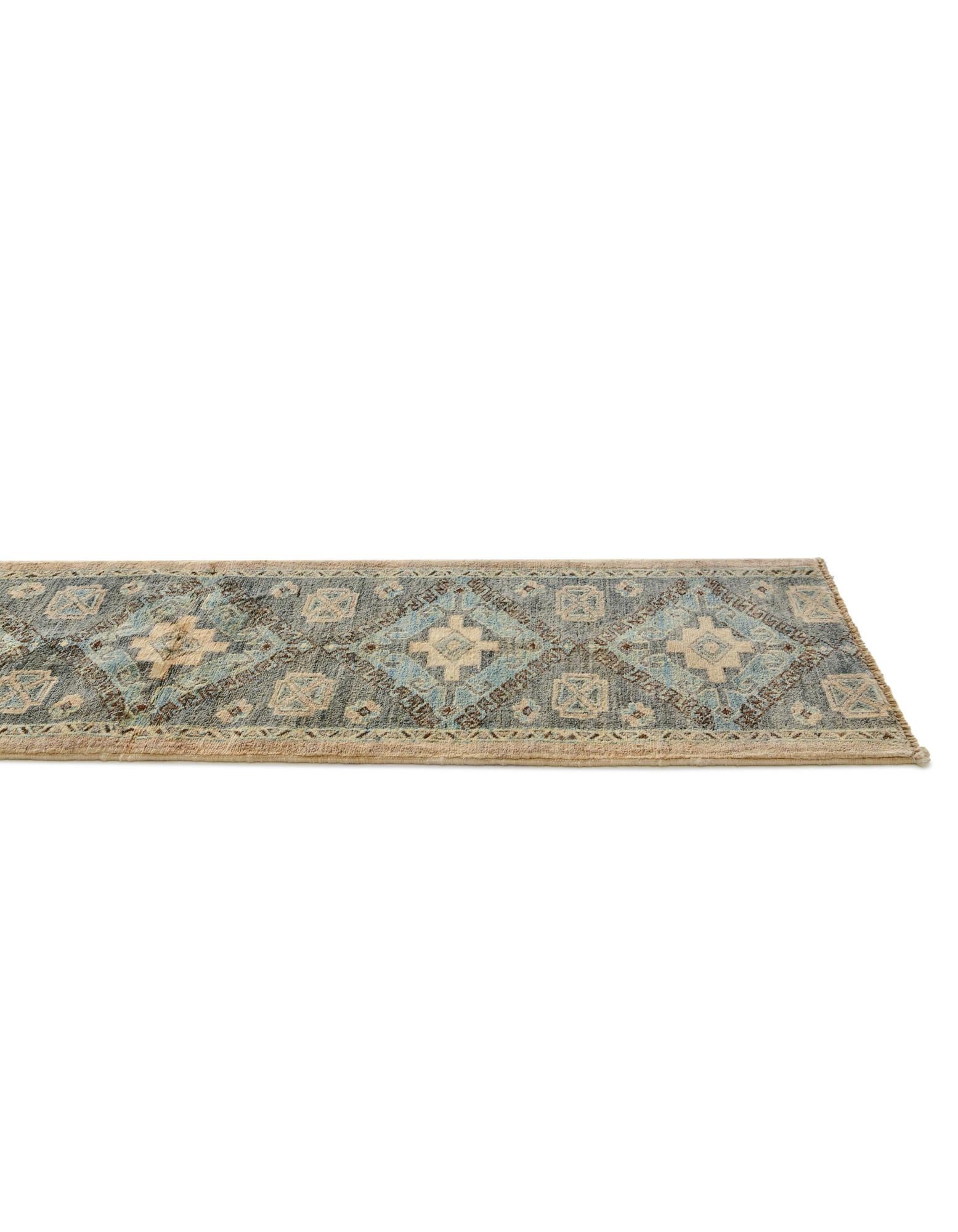 1' 9 x 11' 10 Hand Knotted Oushak Wool Runner Rug