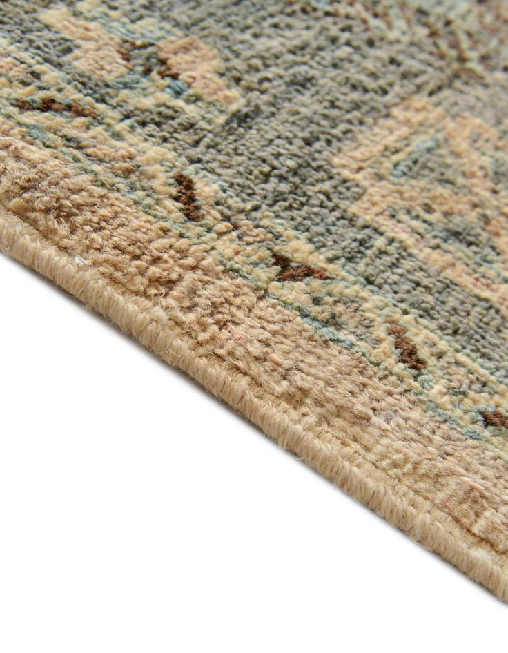 Detail image of 1' 9 x 11' 10 Hand Knotted Oushak Wool Runner Rug