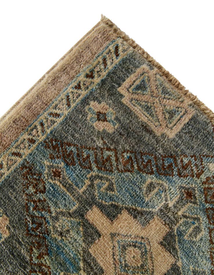 Detail image of 1' 9 x 11' 10 Hand Knotted Oushak Wool Runner Rug