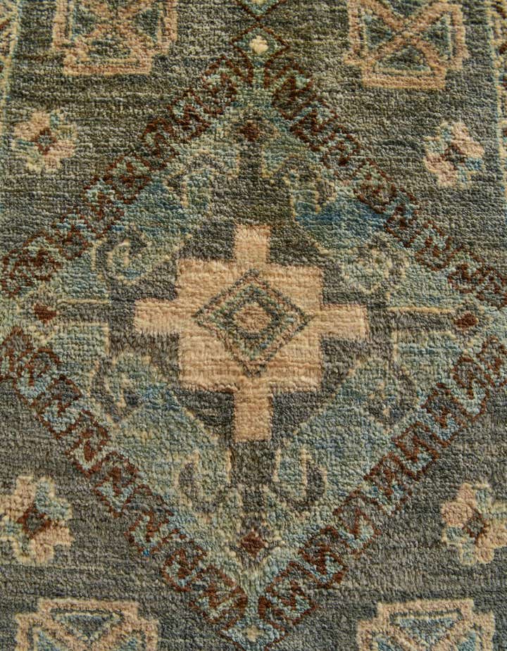 1' 9 x 11' 10 Hand Knotted Oushak Wool Runner Rug