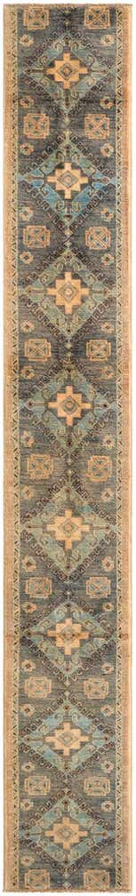 1' 9 x 11' 10 Hand Knotted Oushak Wool Runner Rug