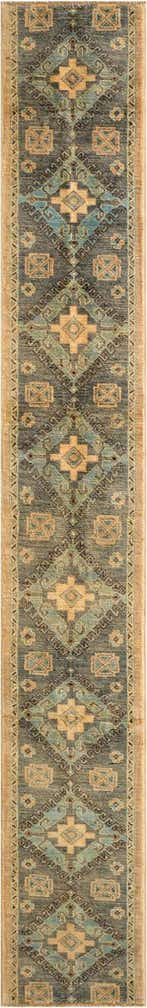 1' 9 x 11' 10 Hand Knotted Oushak Wool Runner Rug
