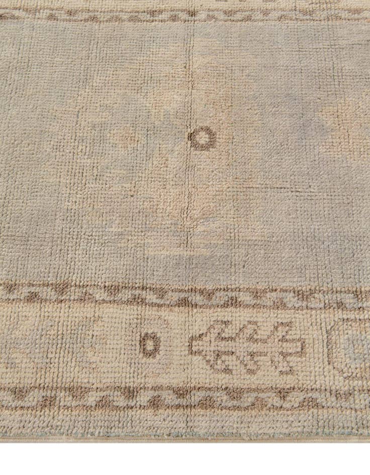 Detail image of 2' 10 x 10' 4 Hand Knotted Oushak Wool Runner Rug