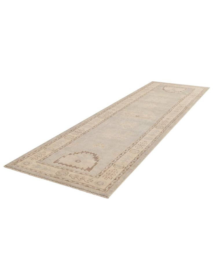 Detail image of 2' 10 x 10' 4 Hand Knotted Oushak Wool Runner Rug