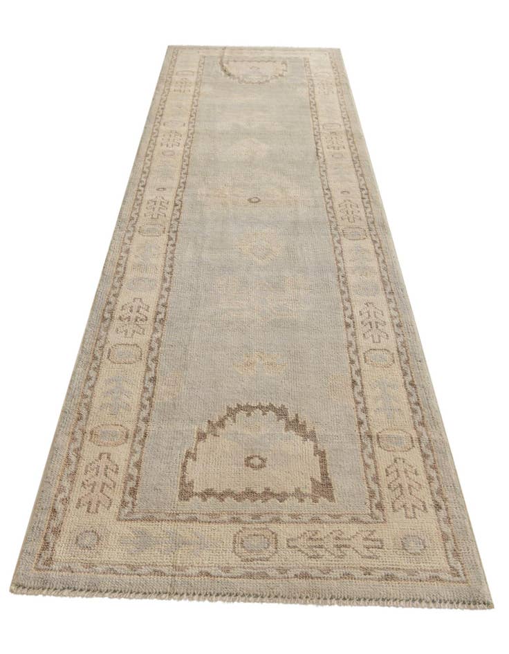 Detail image of 2' 10 x 10' 4 Hand Knotted Oushak Wool Runner Rug