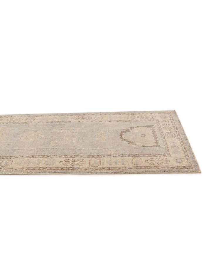 Detail image of 2' 10 x 10' 4 Hand Knotted Oushak Wool Runner Rug