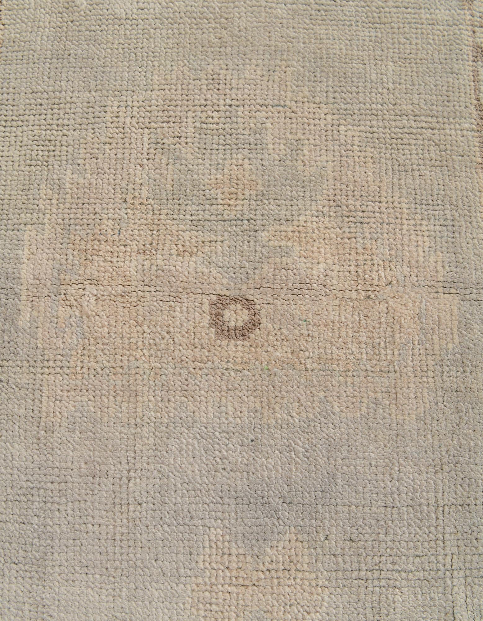 2' 10 x 10' 4 Hand Knotted Oushak Wool Runner Rug