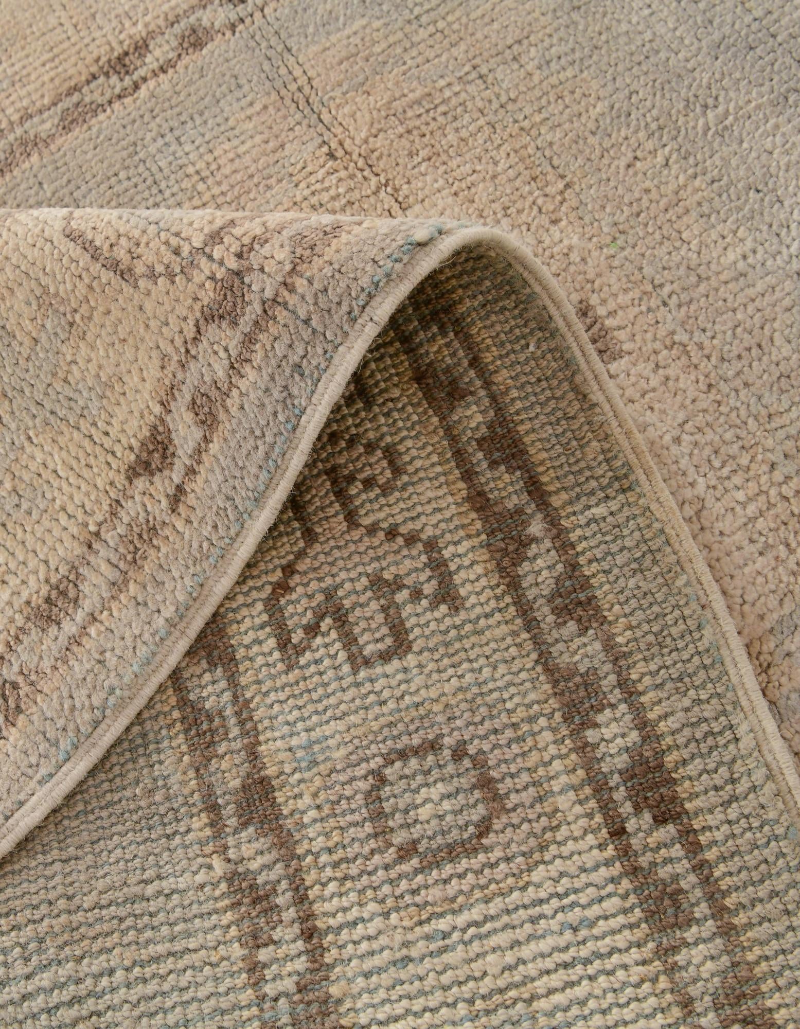 2' 10 x 10' 4 Hand Knotted Oushak Wool Runner Rug