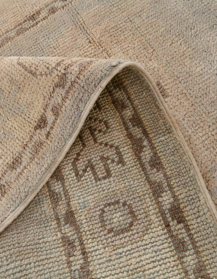 Detail image of 2' 10 x 10' 4 Hand Knotted Oushak Wool Runner Rug