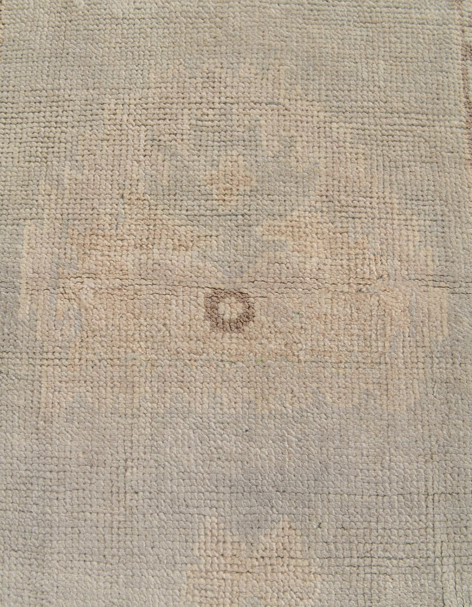 2' 10 x 10' 4 Hand Knotted Oushak Wool Runner Rug