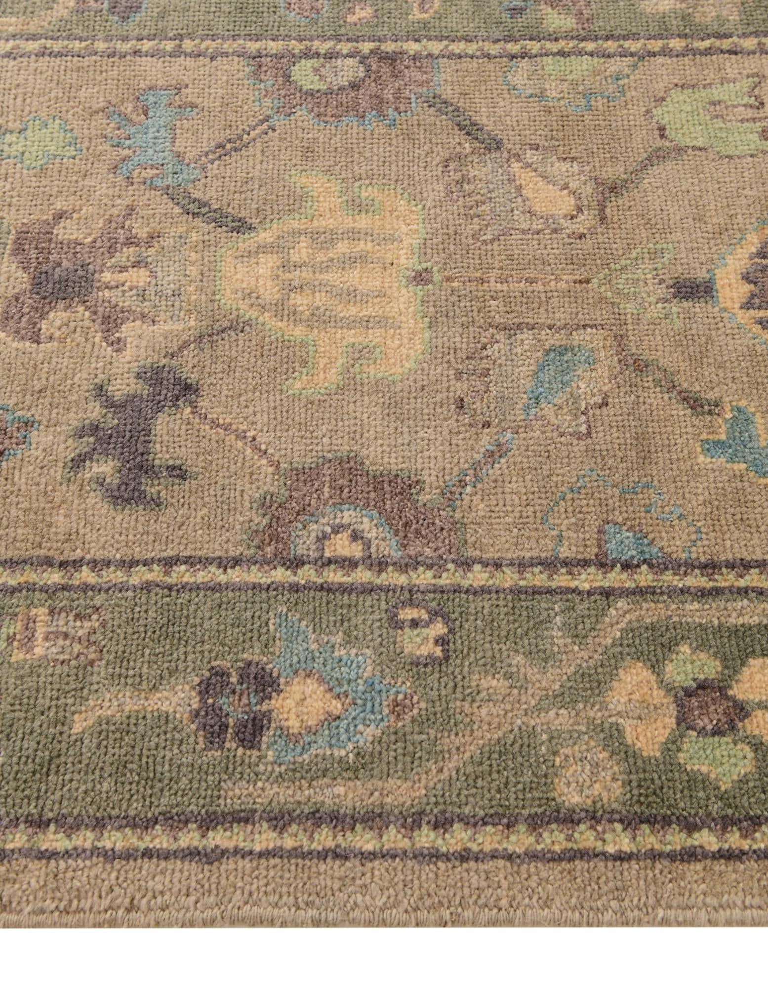 2' 10 x 13' 2 Hand Knotted Oushak Wool Runner Rug