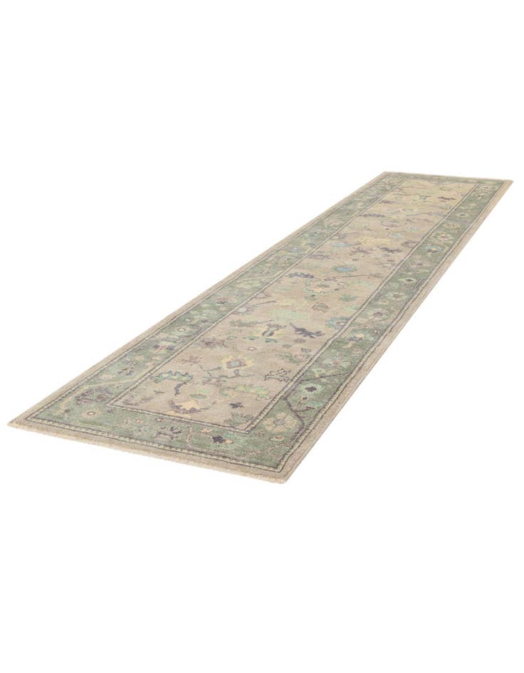 Detail image of 2' 10 x 13' 2 Hand Knotted Oushak Wool Runner Rug