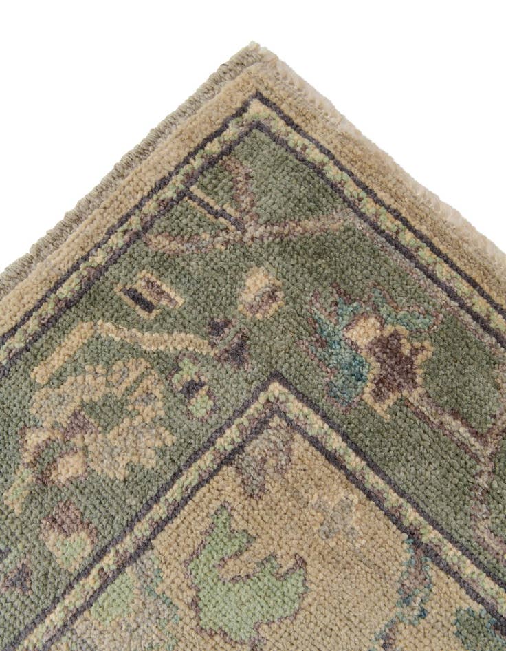Detail image of 2' 10 x 13' 2 Hand Knotted Oushak Wool Runner Rug