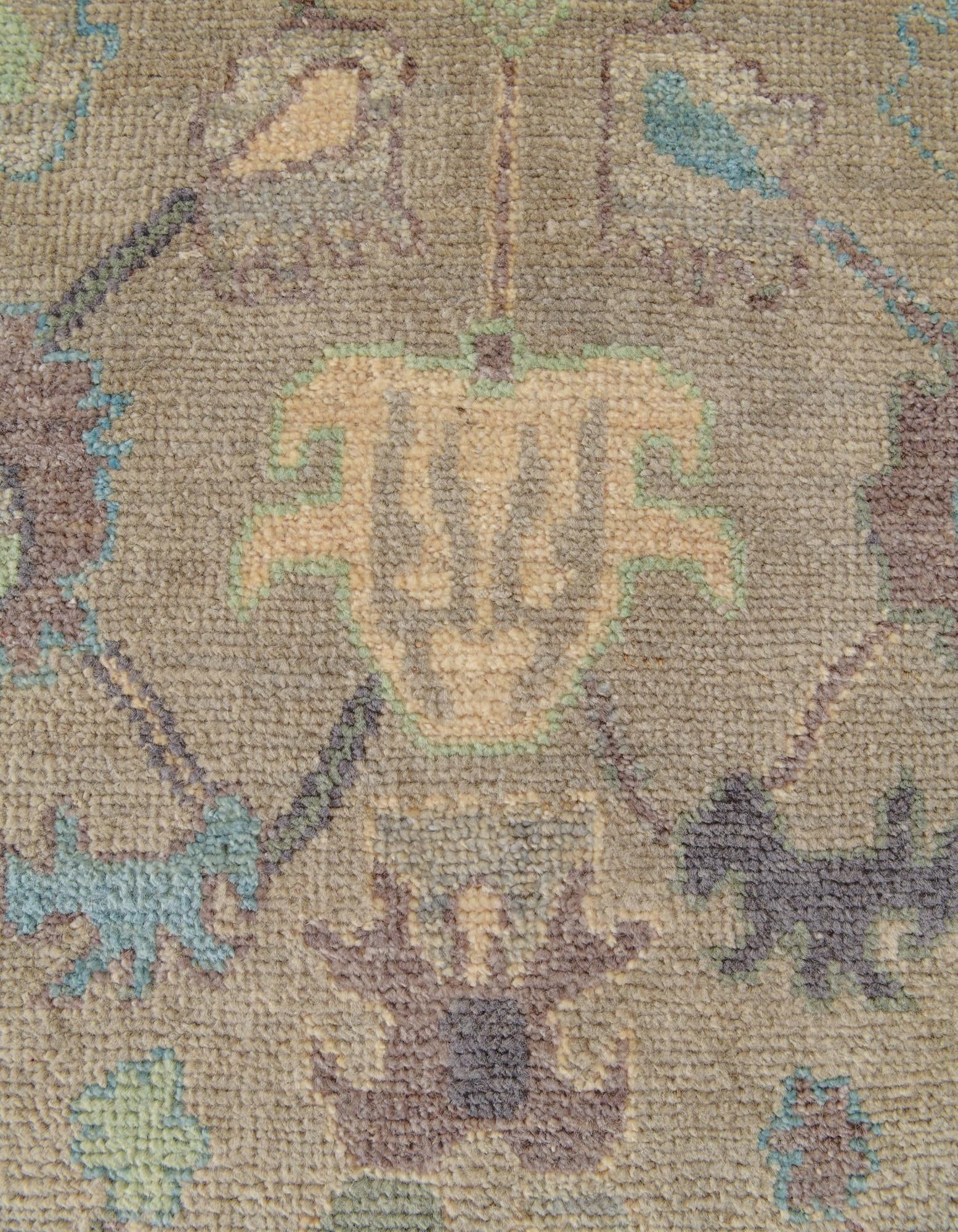 2' 10 x 13' 2 Hand Knotted Oushak Wool Runner Rug