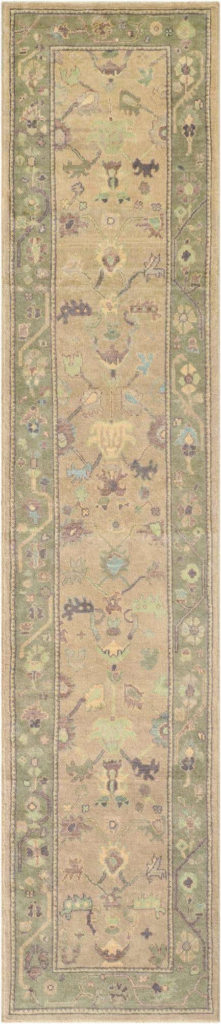 2' 10 x 13' 2 Hand Knotted Oushak Wool Runner Rug