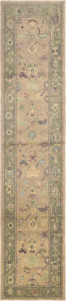2' 10 x 13' 2 Hand Knotted Oushak Wool Runner Rug