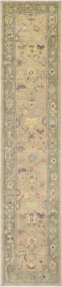 2' 10 x 13' 2 Hand Knotted Oushak Wool Runner Rug
