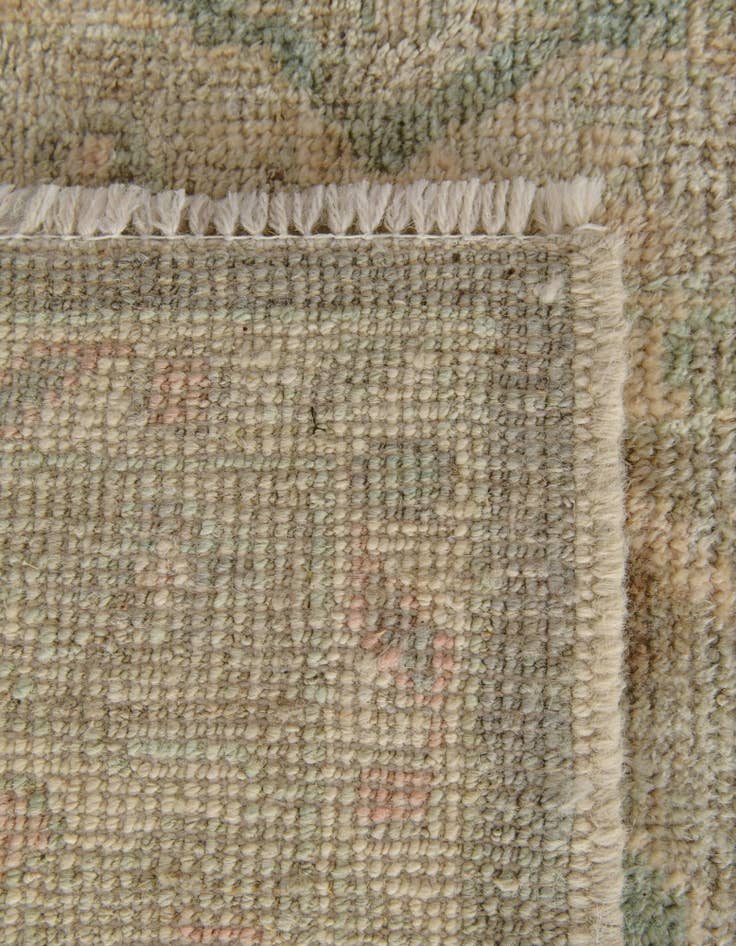 Detail image of 2' 8 x 9' 10  Hand Knotted Oushak Wool Runner Rug