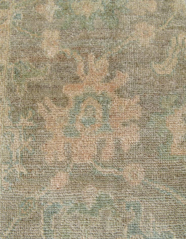 Detail image of 2' 8 x 9' 10 Hand Knotted Oushak Wool Runner Rug
