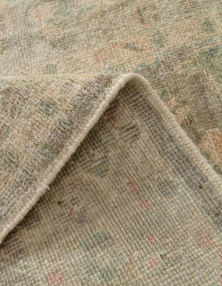 Detail image of 2' 8 x 9' 10  Hand Knotted Oushak Wool Runner Rug