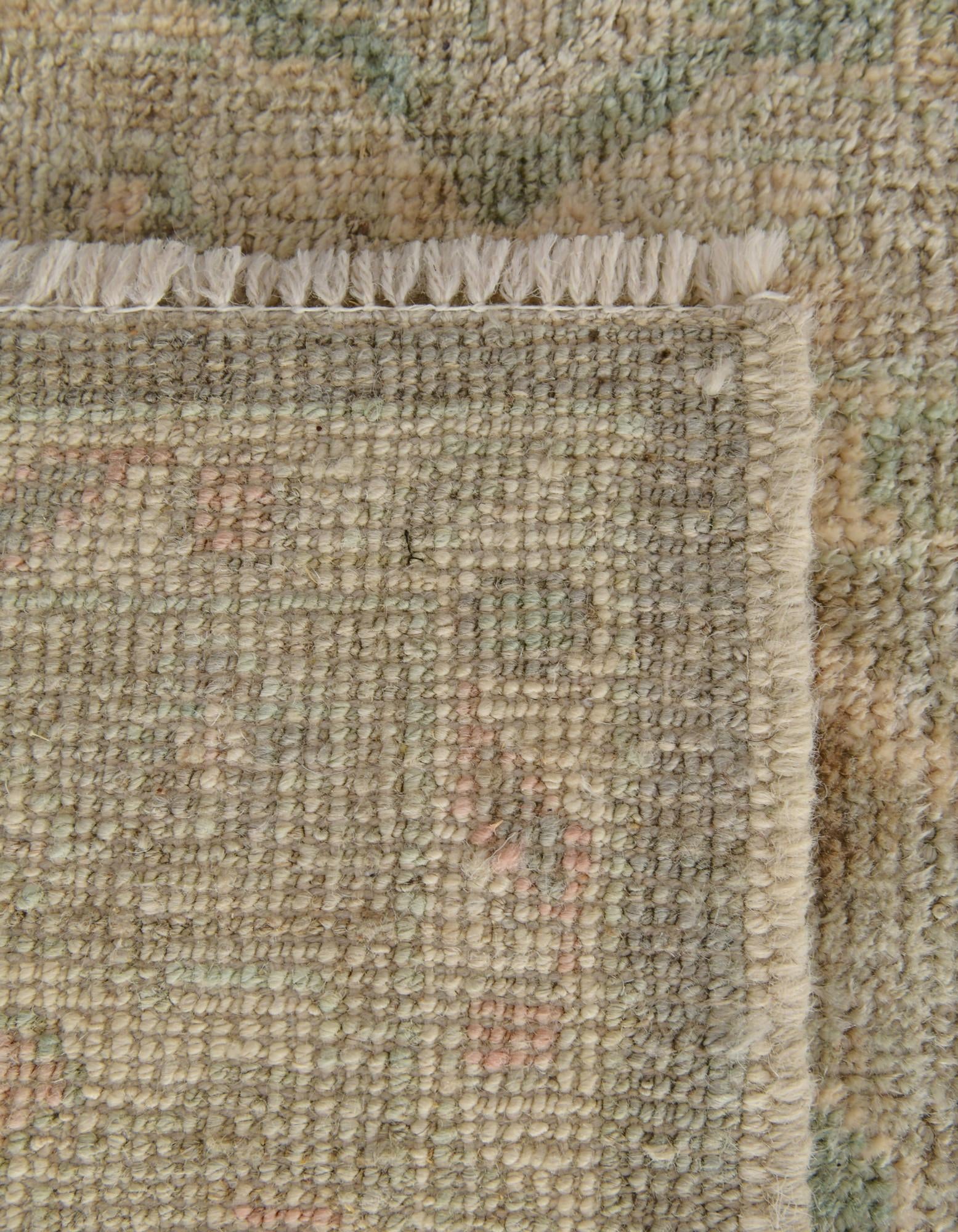 Detail image 11 of 13: 2' 8 x 9' 10 Hand Knotted Oushak Wool Runner Rug