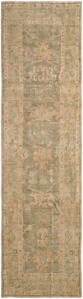 2' 8 x 9' 10 Hand Knotted Oushak Wool Runner Rug