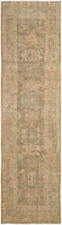 Detail image of 2' 8 x 9' 10 Hand Knotted Oushak Wool Runner Rug