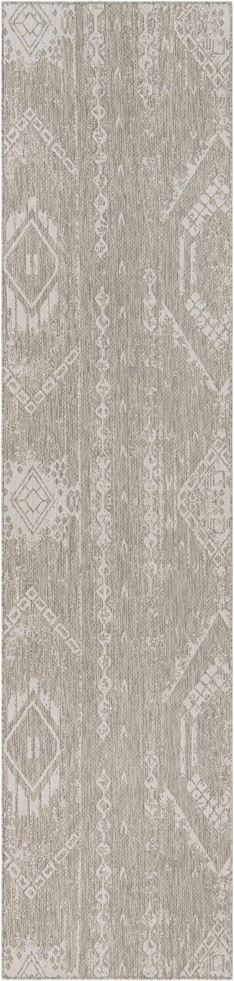 3' 3 x 14'  Washable Bohemian Indoor / Outdoor Runner Rug