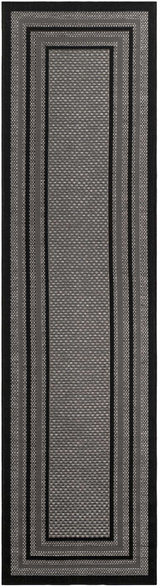 2' 7 x 10' Easy-Clean Border Indoor / Outdoor Runner Rug